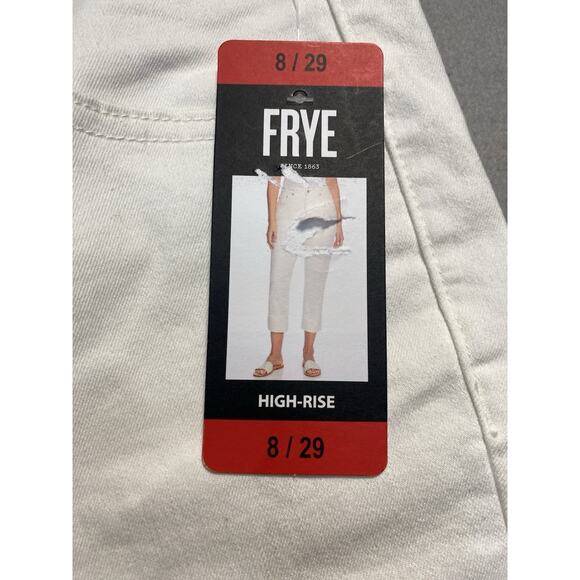 FRYE WOMEN'S HIGH RISE STRETCH CUFFED CROP JEANS SIZE 8 - Picture 2 of 10